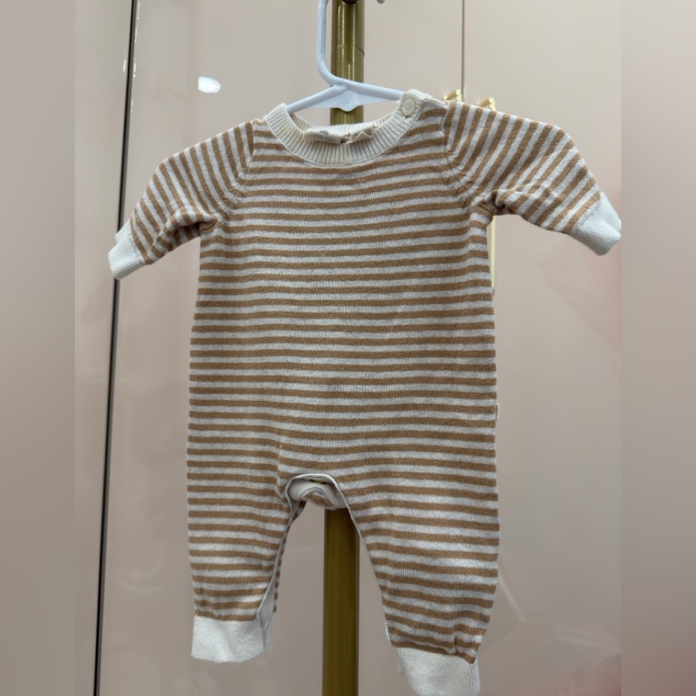 GAP Striped Brown and Cream Kids Onesie